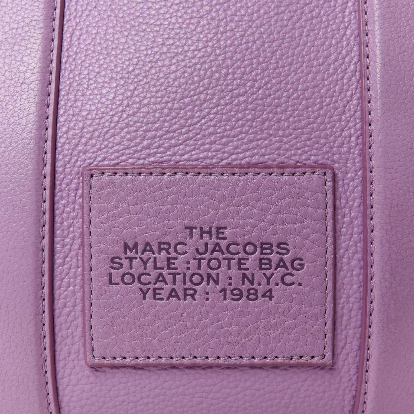 Grained Calfskin Small The Tote Bag Regal Orchid