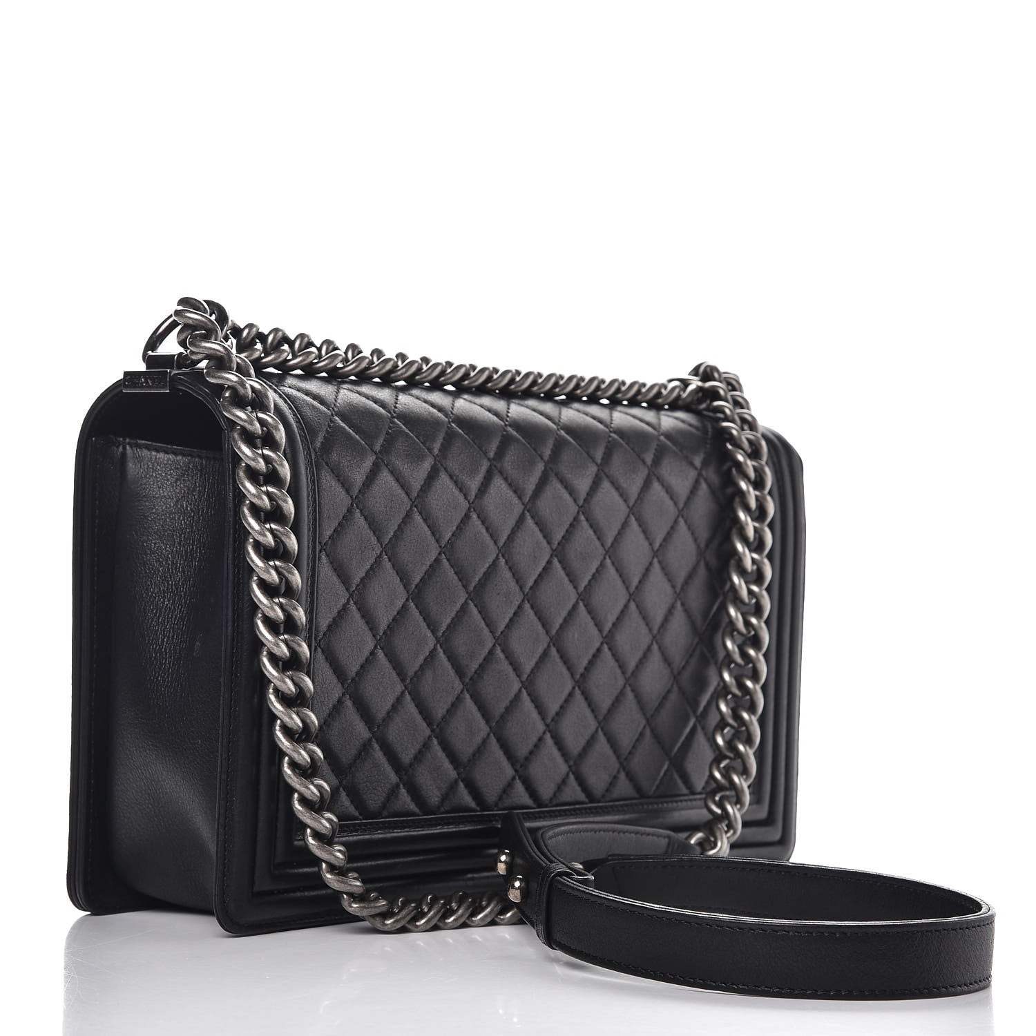 Chanel Lambskin Quilted New Medium Boy Flap Black 3 of 7