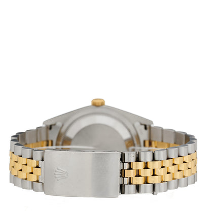 Rolex Stainless Steel 18K Yellow Gold Diamond 36mm Oyster Perpetual Datejust Watch White Jubilee 16233 3 of 4