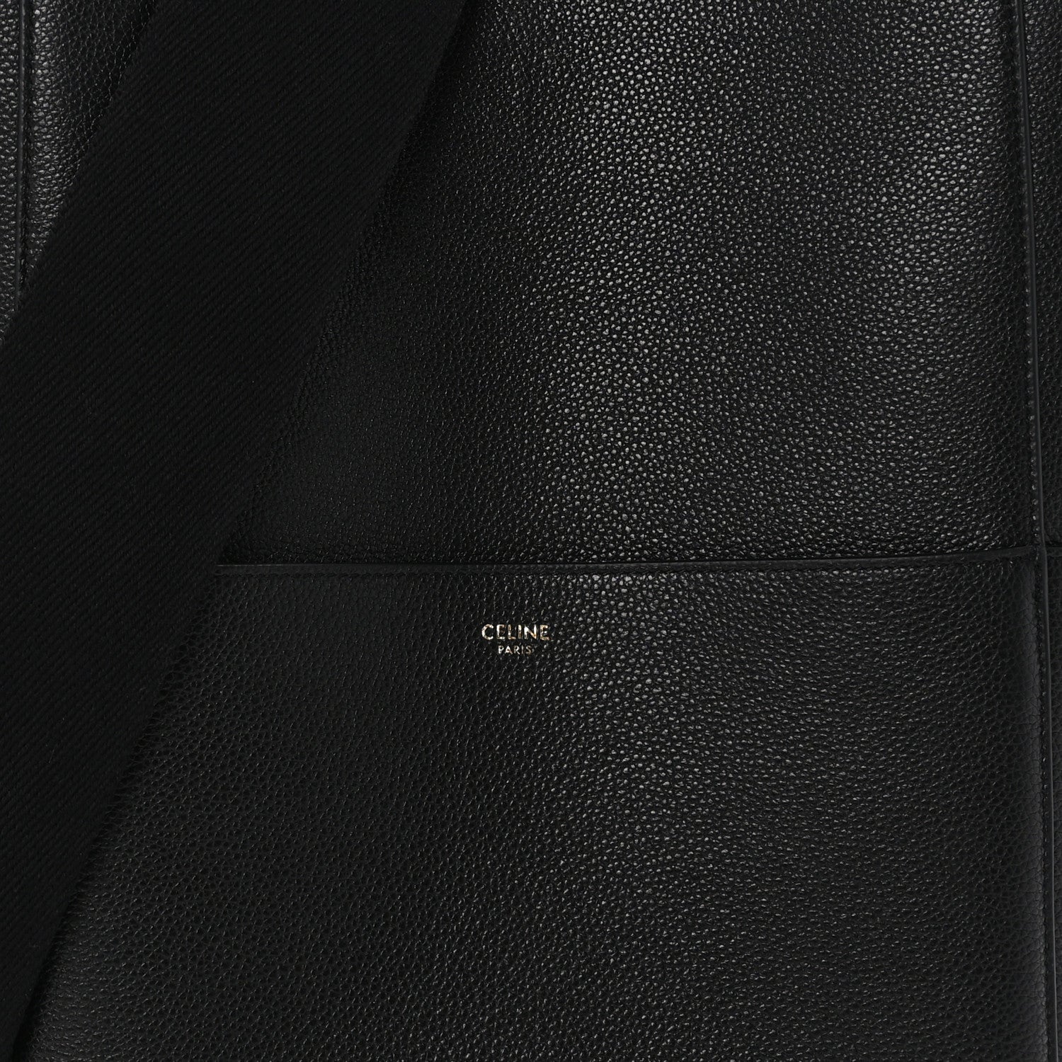 Celine Soft Grained Calfskin Sangle Bucket Bag Black 7 of 12
