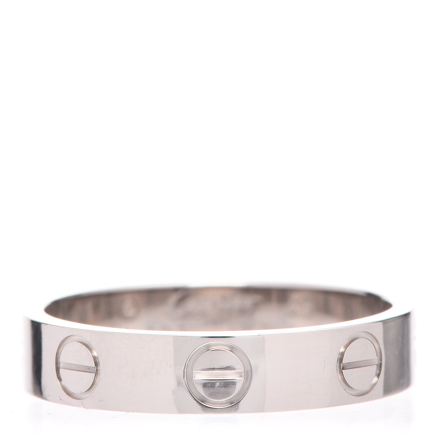 18K White Gold 3.5mm LOVE Wedding Band Ring 49 4.75