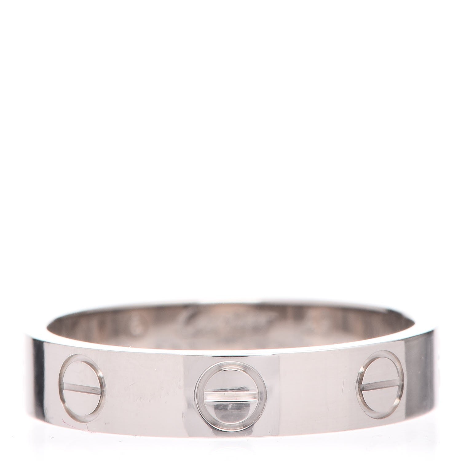 Cartier 18K White Gold 3.5mm LOVE Wedding Band Ring 49 4.75 1 of 4
