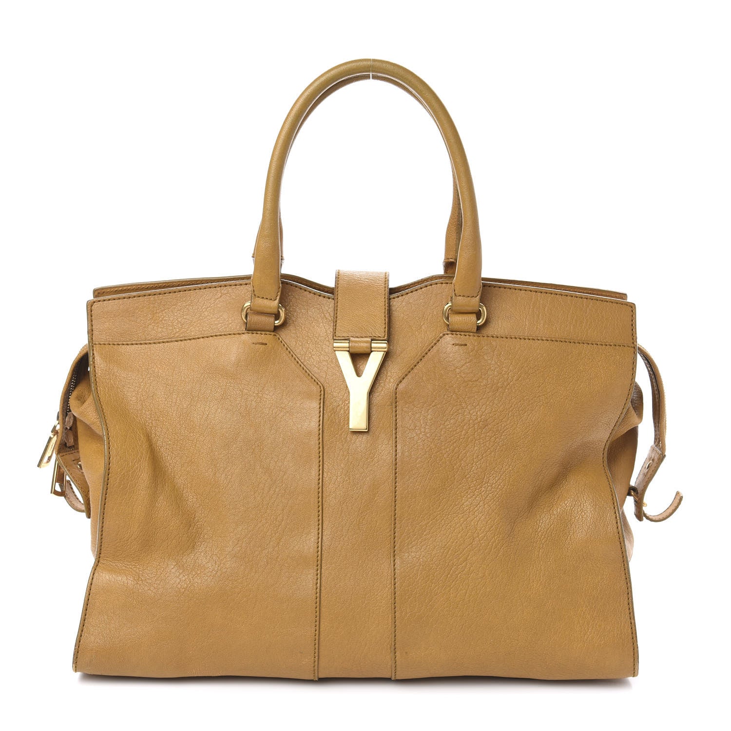 Saint Laurent Sheepskin Large Cabas ChYc Mustard 1 of 16