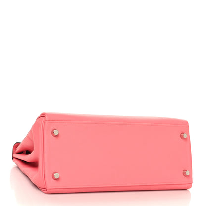 Hermes Evercolor Verso Kelly Retourne 28 Rose D'ete Rouge Exotique 4 of 10