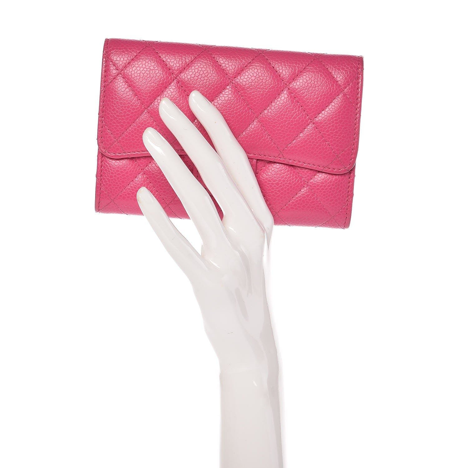Chanel Caviar Quilted Small Flap Wallet Pink 2 of 8
