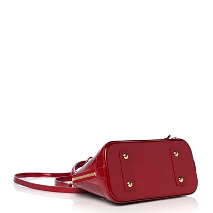 Louis Vuitton Vernis Rayures Alma BB Pomme D'Amour 4 of 11