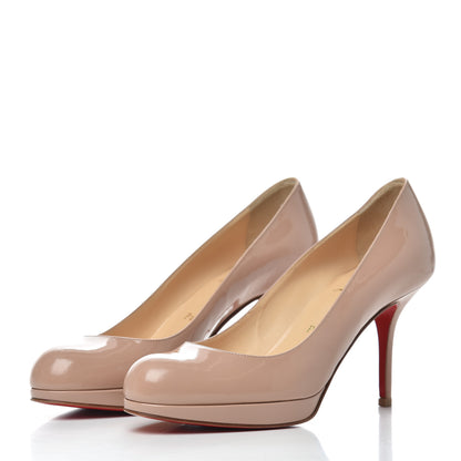 Christian Louboutin Patent Prorata 90 Pumps 37.5 Nude 3 of 10