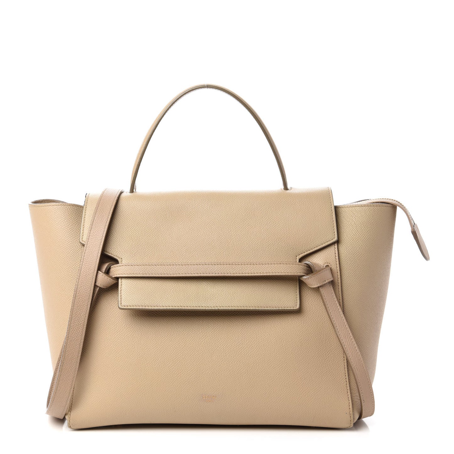 Grained Calfskin Mini Belt Bag Light Taupe