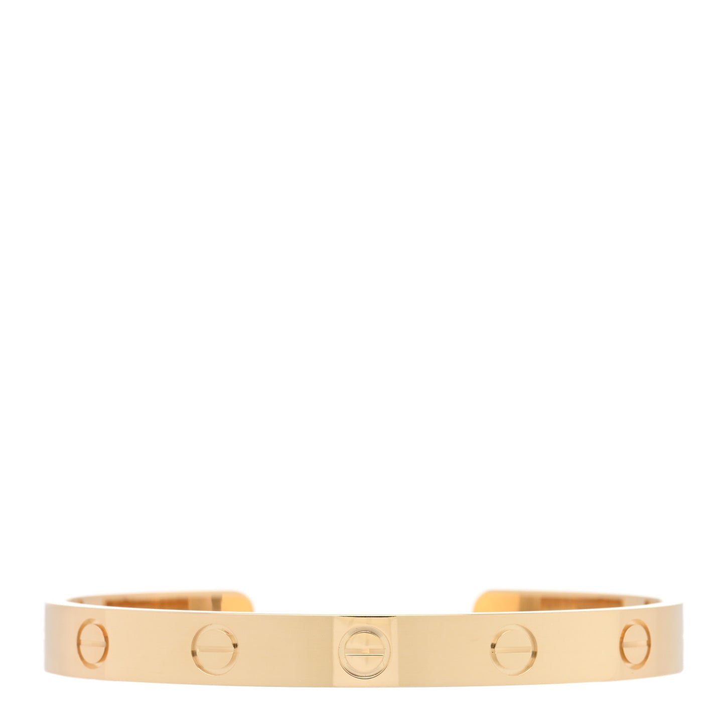 18K Yellow Gold LOVE Cuff Bracelet 16