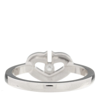 Cartier 18K White Gold Diamond Small Hearts and Symbols Ring 48 4.5 3 of 7