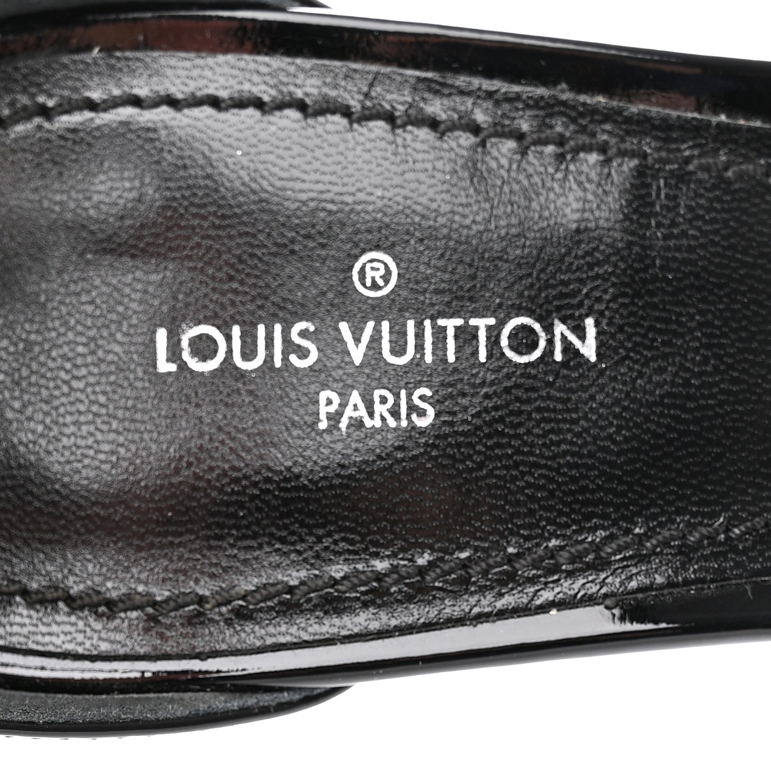 Louis Vuitton Patent Monogram Call Back Sandals 38 Black 10 of 13