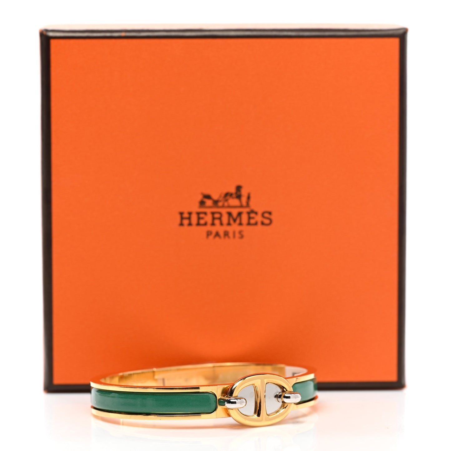 Enamel Mini Farandole Clic Chaine D'Ancre Bracelet Vert Flamboyant