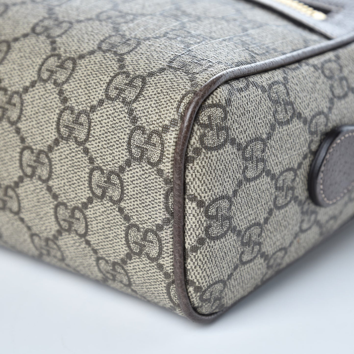 GG Supreme Monogram Web Small Ophidia Shoulder Bag Brown