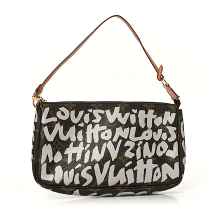 Louis Vuitton Monogram Graffiti Pochette Accessories Silver 1 of 9