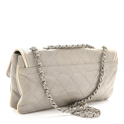 Chanel Lambskin East West Mademoiselle Flap Grey 3 of 10