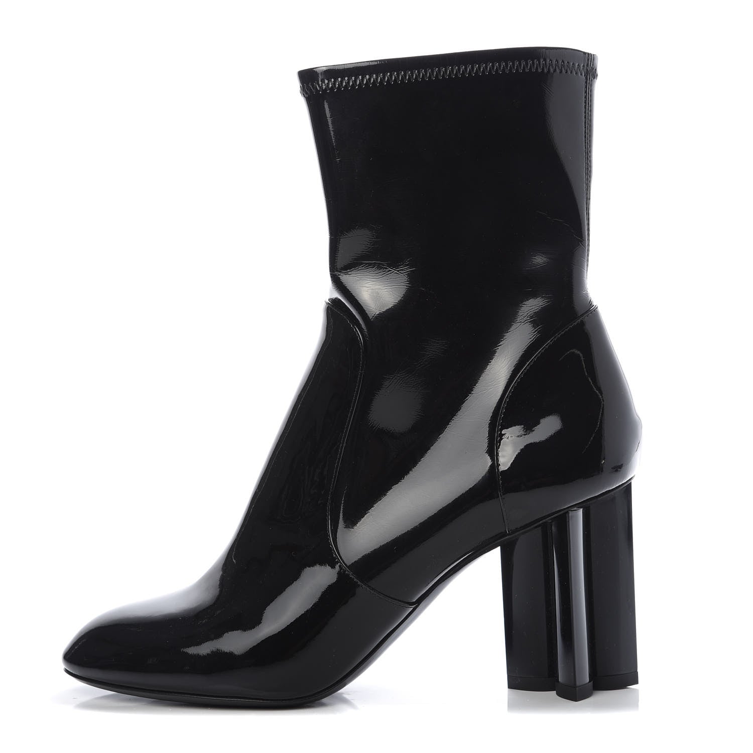 Louis Vuitton Patent Silhouette Ankle Boots 38.5 Black 1 of 6