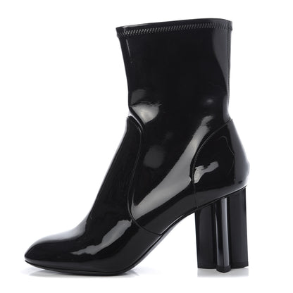 Louis Vuitton Patent Silhouette Ankle Boots 38.5 Black 1 of 6
