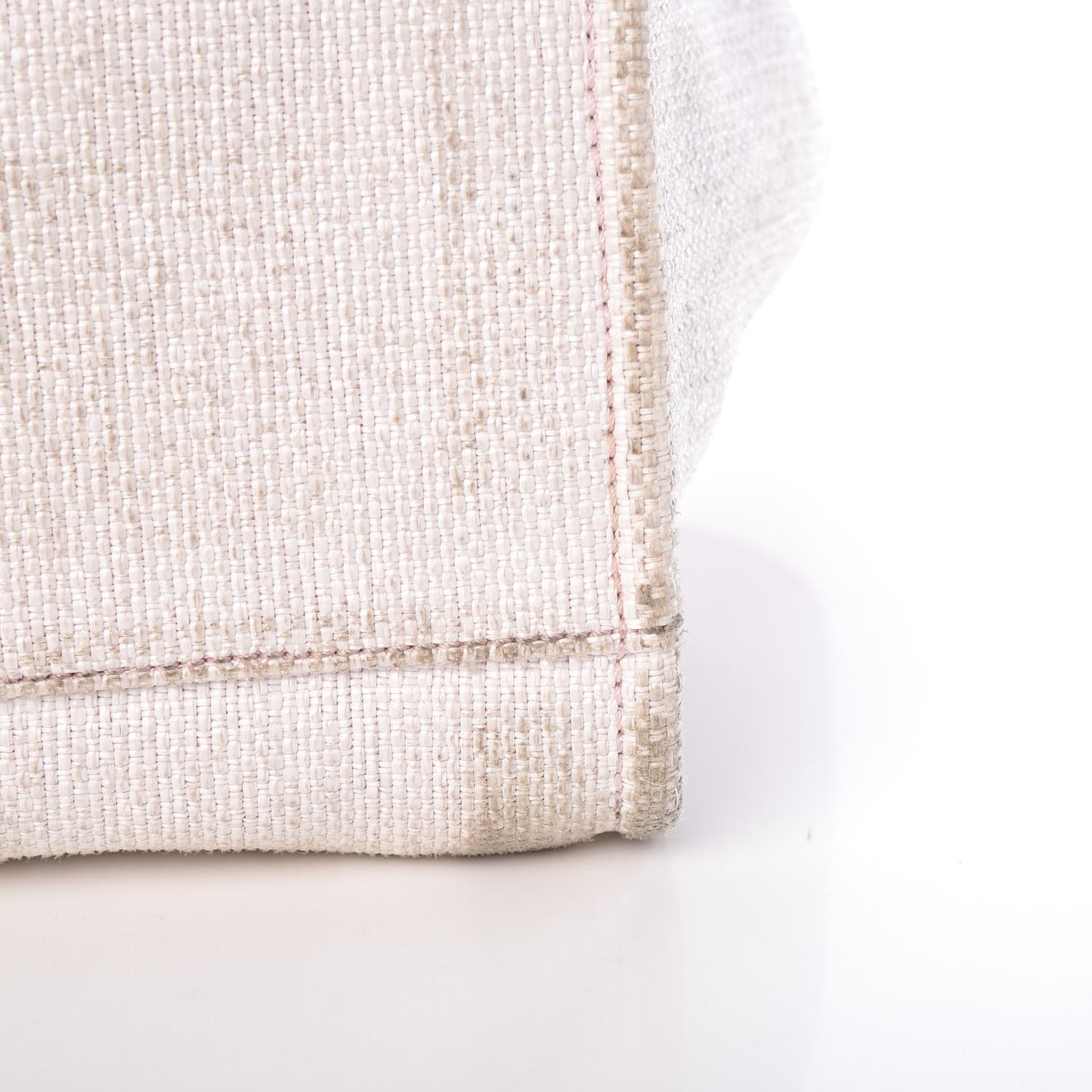 Canvas Large Deauville Tote White Pink