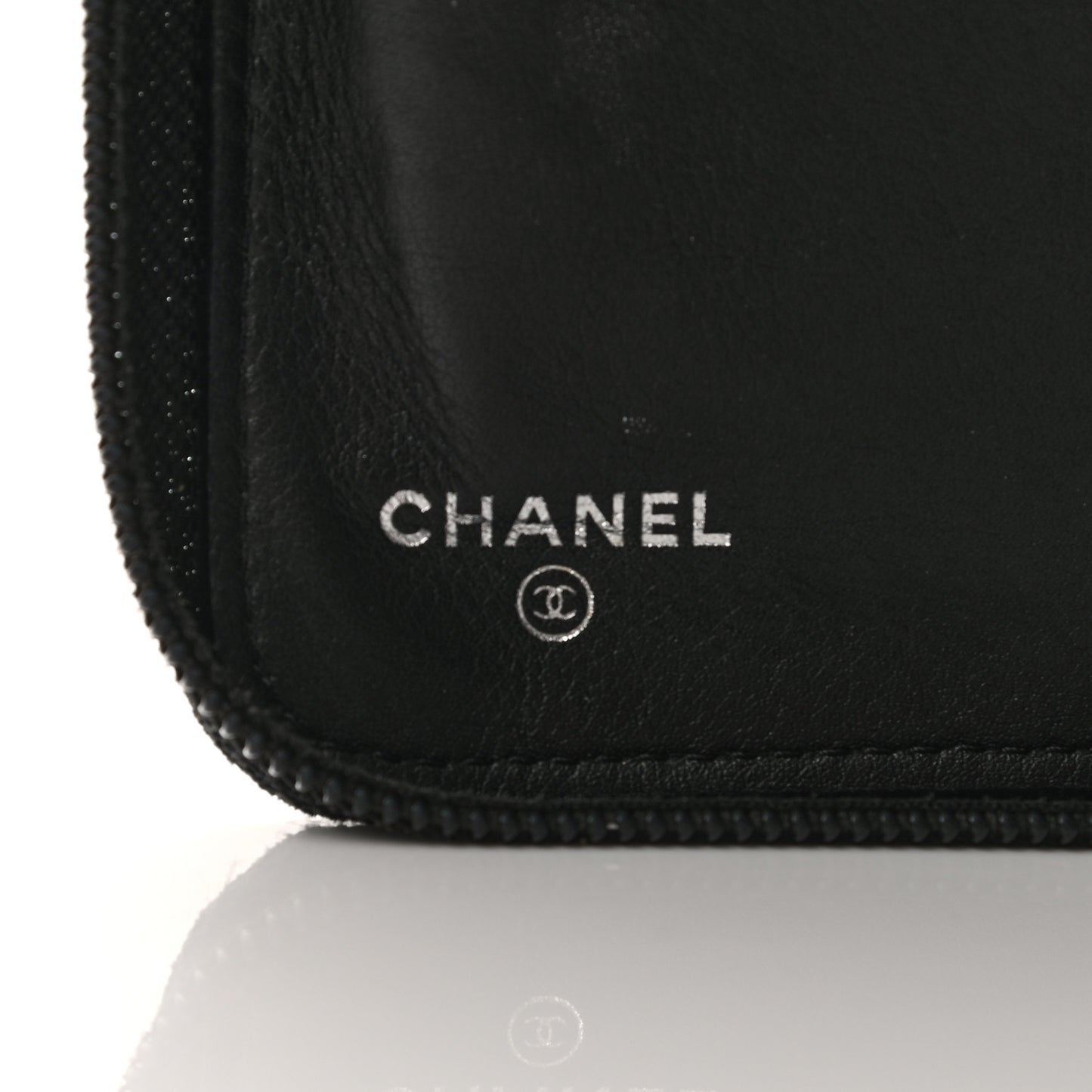 Caviar Large Timeless CC Zip Around Organizer Wallet Black