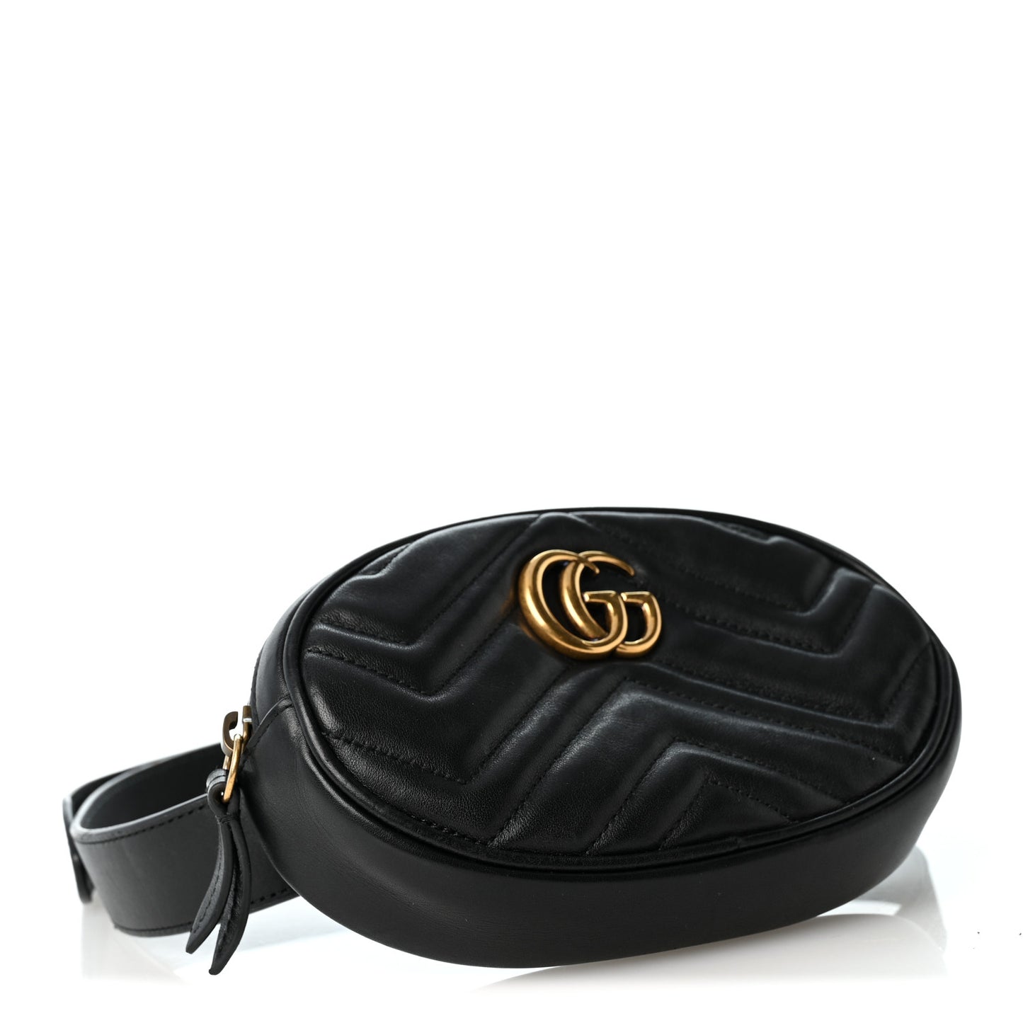 Calfskin Matelasse GG Marmont Belt Bag 85 34 Black