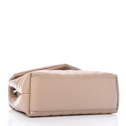 Saint Laurent Calfskin Y Quilted Monogram Small Loulou Chain Satchel Dark Beige 4 of 10