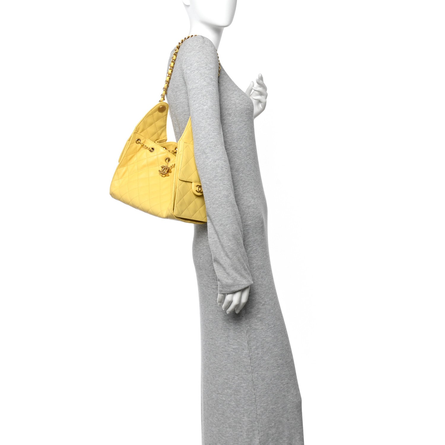 Chanel Caviar Quilted Small Chanel 25 Handbag Light Yellow 2 of 11