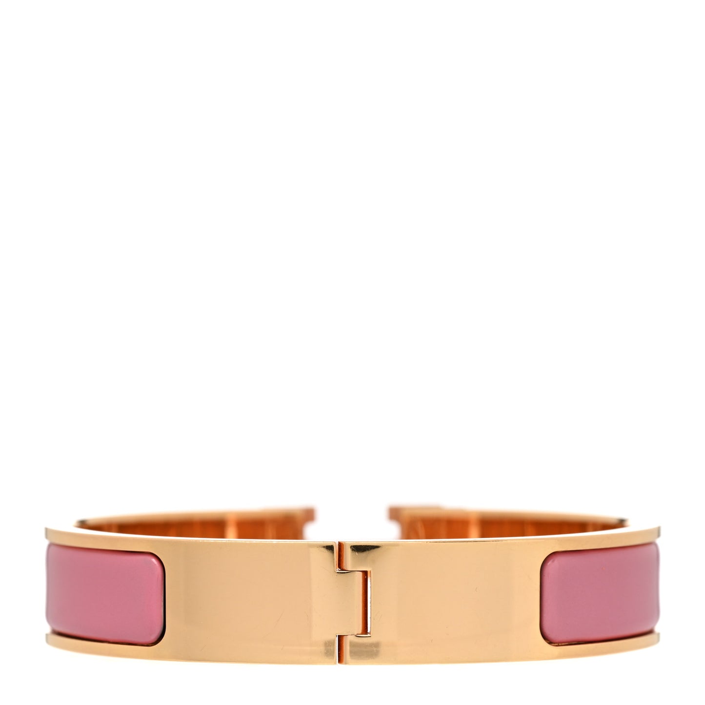 Enamel Narrow Clic Clac H Bracelet PM Rose Patch