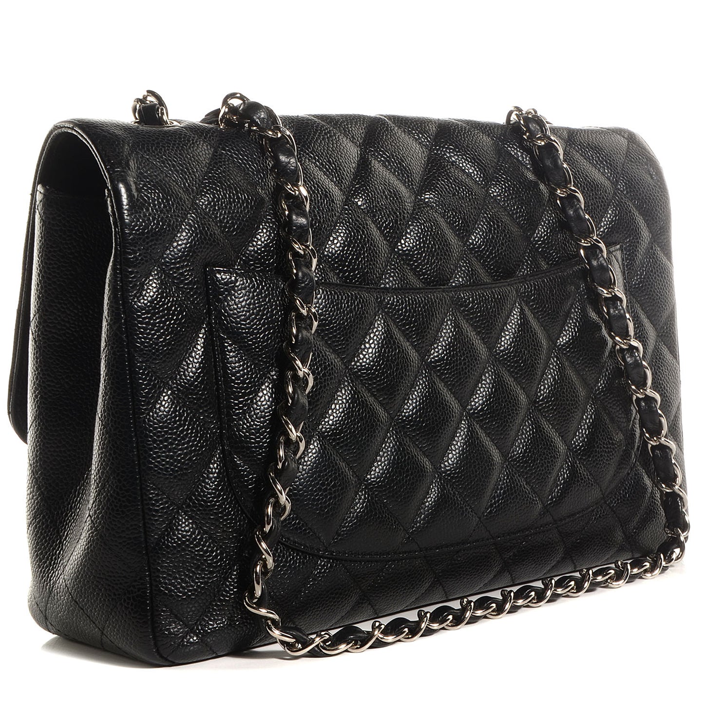 Caviar Jumbo Single Flap Black