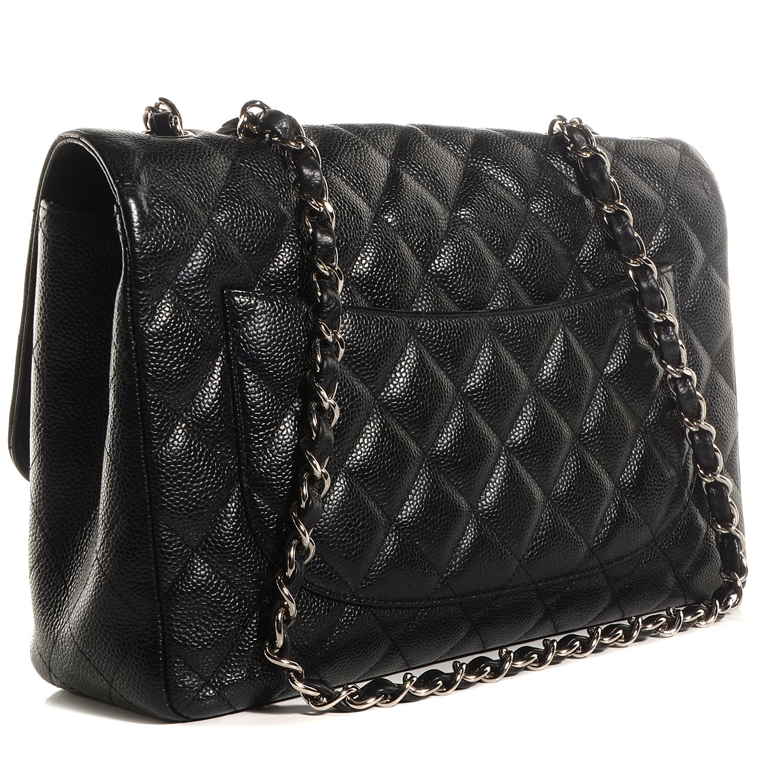 Chanel Caviar Jumbo Single Flap Black 3 of 9