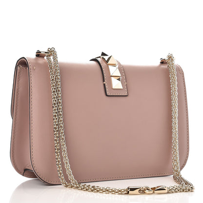 Valentino Garavani Vitello Medium Glam Lock Rockstud Flap Poudre 4 of 6