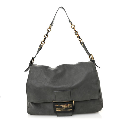 Fendi Vitello Savana Big Mama Baguette Grigio Tartaruga Natural 1 of 13