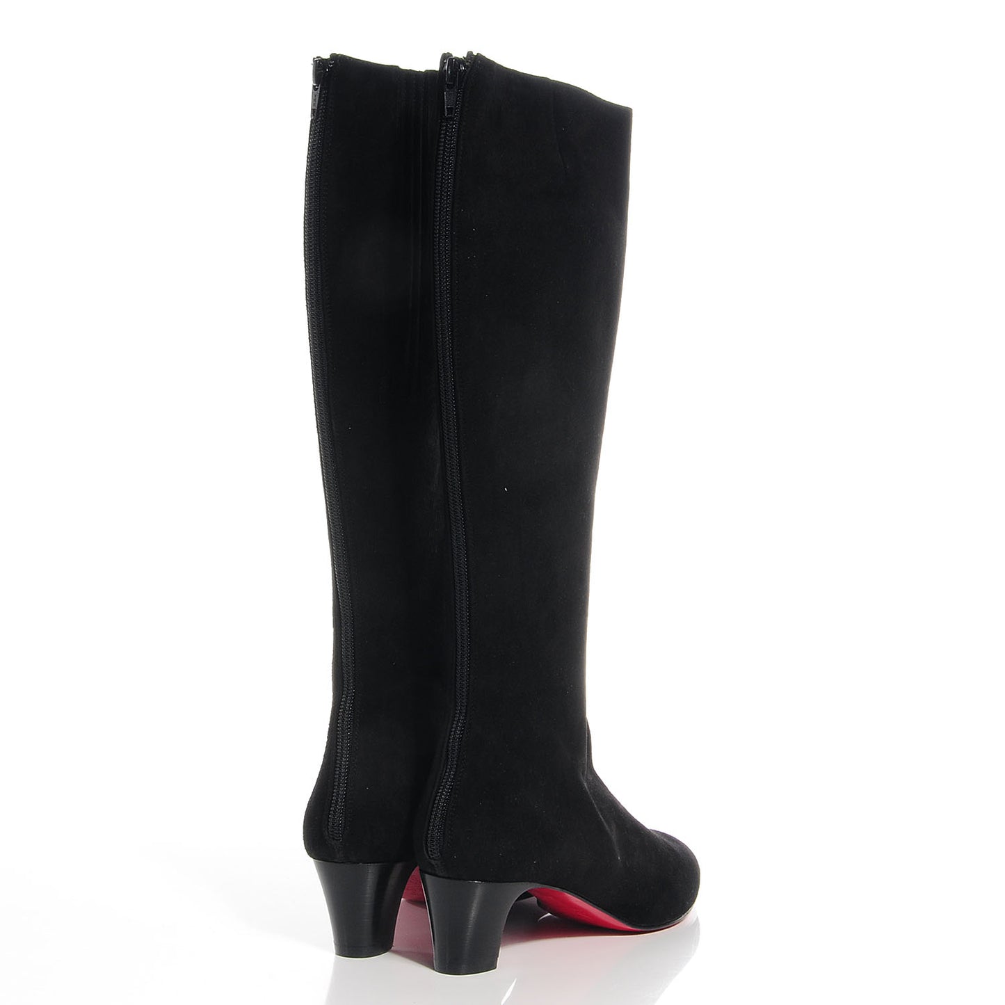 Suede Bourge 50 Tall Boots 38.5 Black