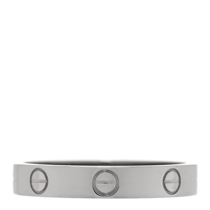 Cartier 18K White Gold 3.5mm LOVE Wedding Band Ring 59 8.75 1 of 4