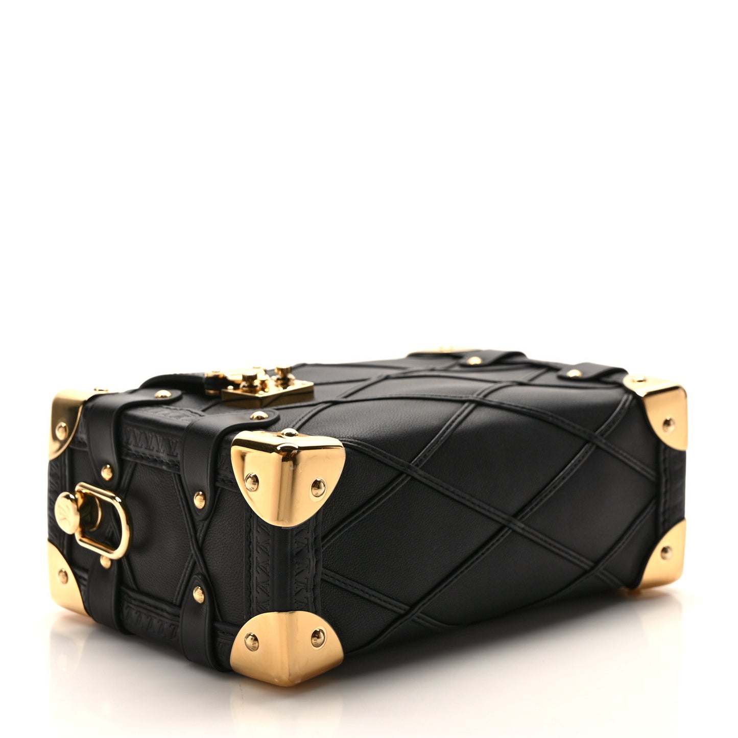 Lambskin Malletage Side Trunk PM Black