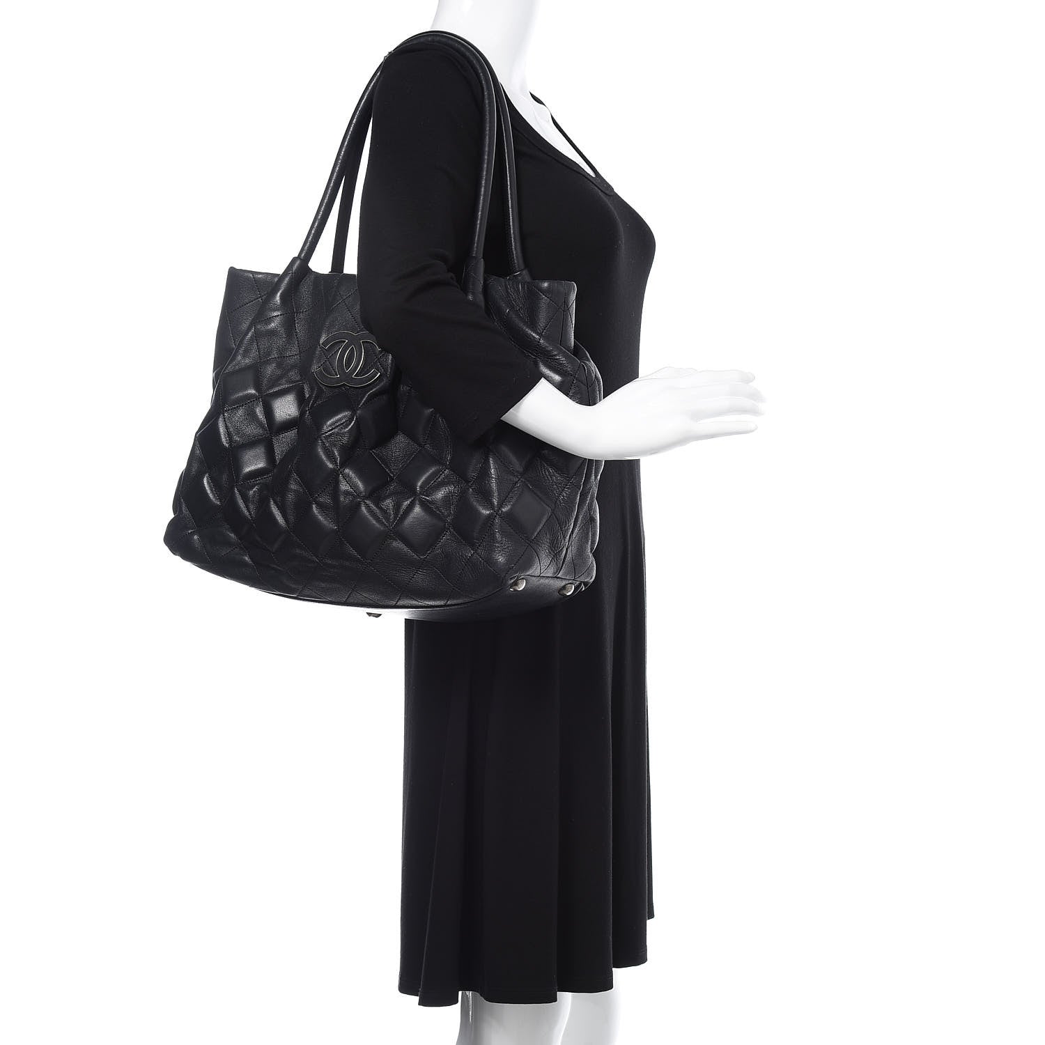 Chanel Calfskin Sloane Square Tote Black 2 of 13