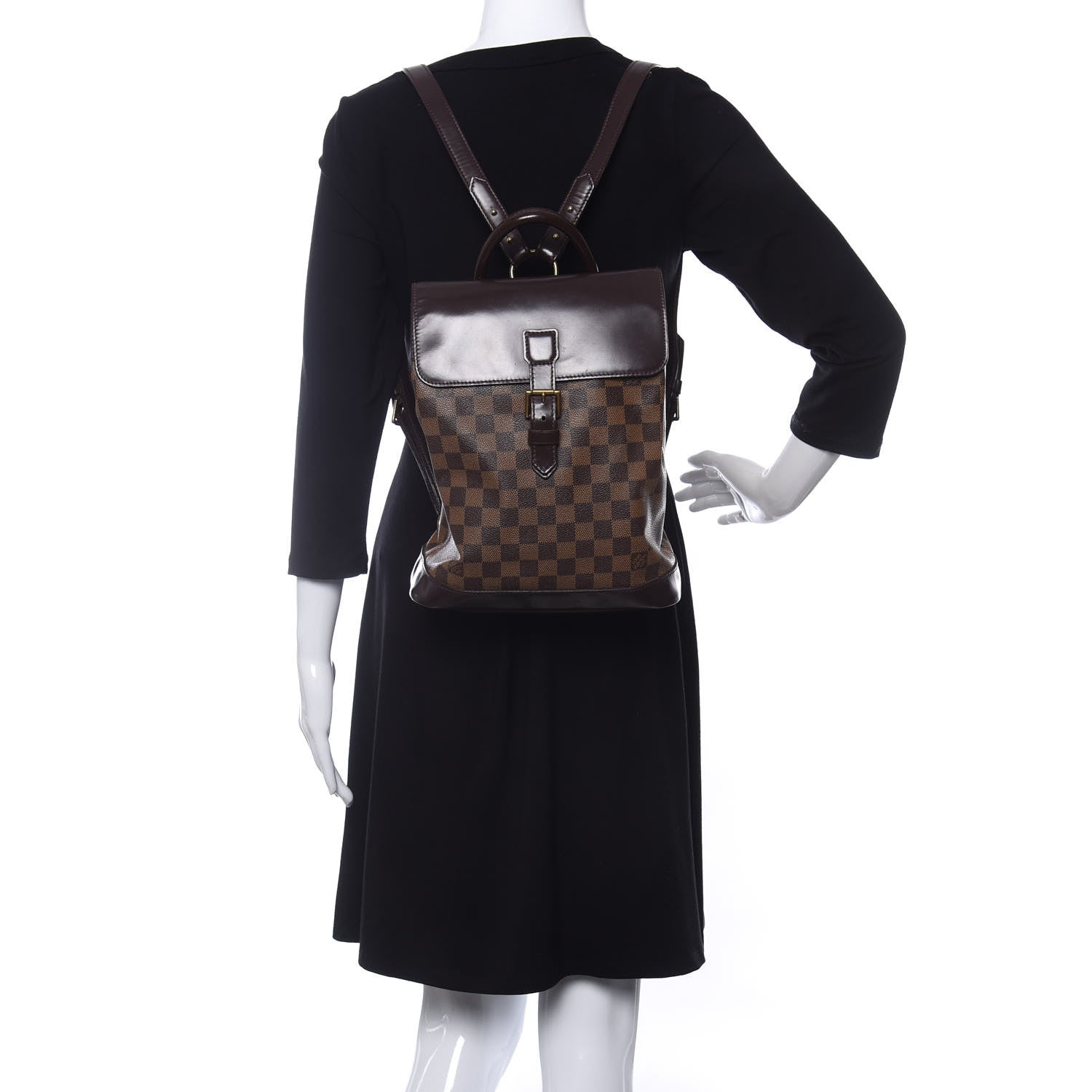 Louis Vuitton Damier Ebene Soho Backpack 2 of 16