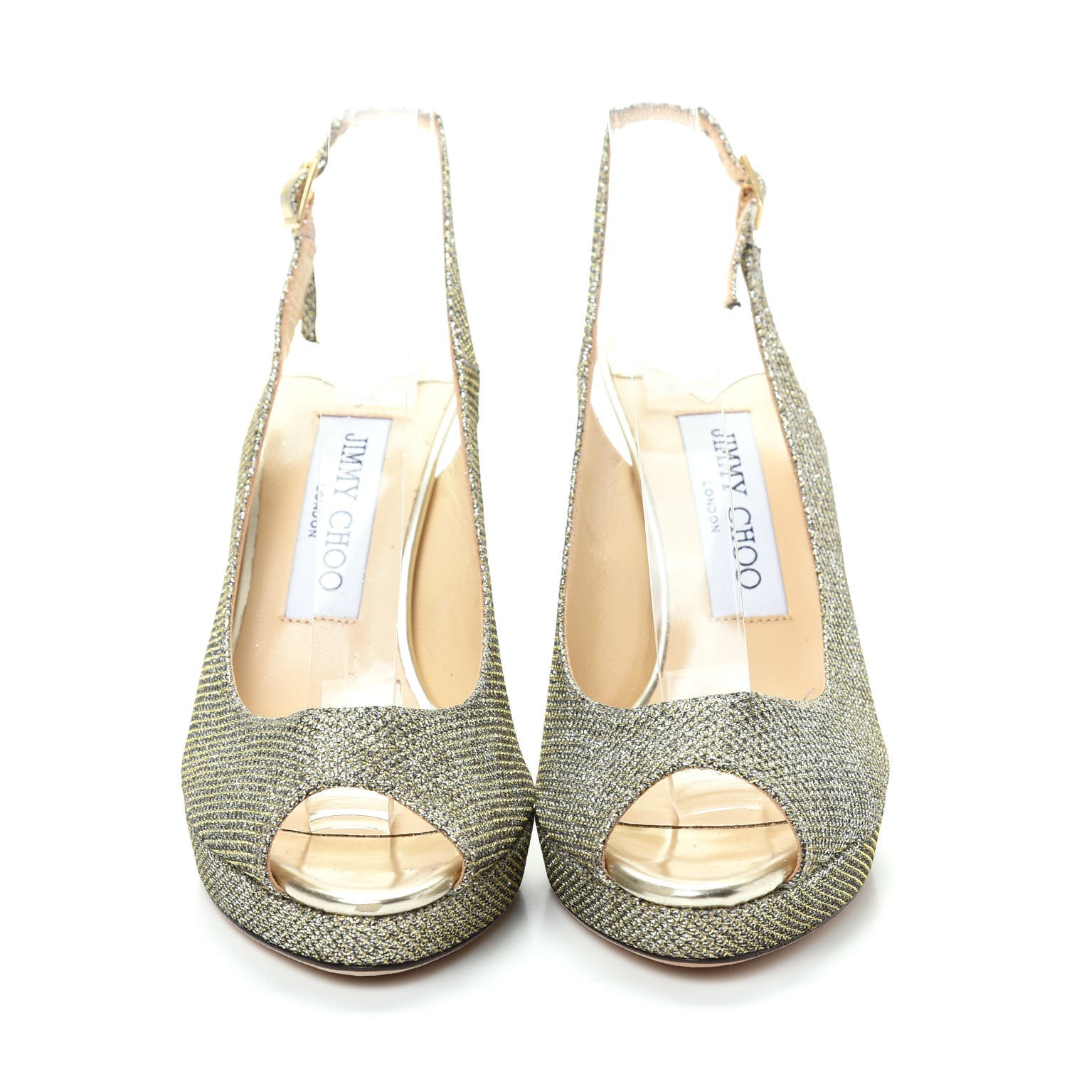 Jimmy Choo Glitter Fabric Nova Pumps 36 Gold 2 of 9