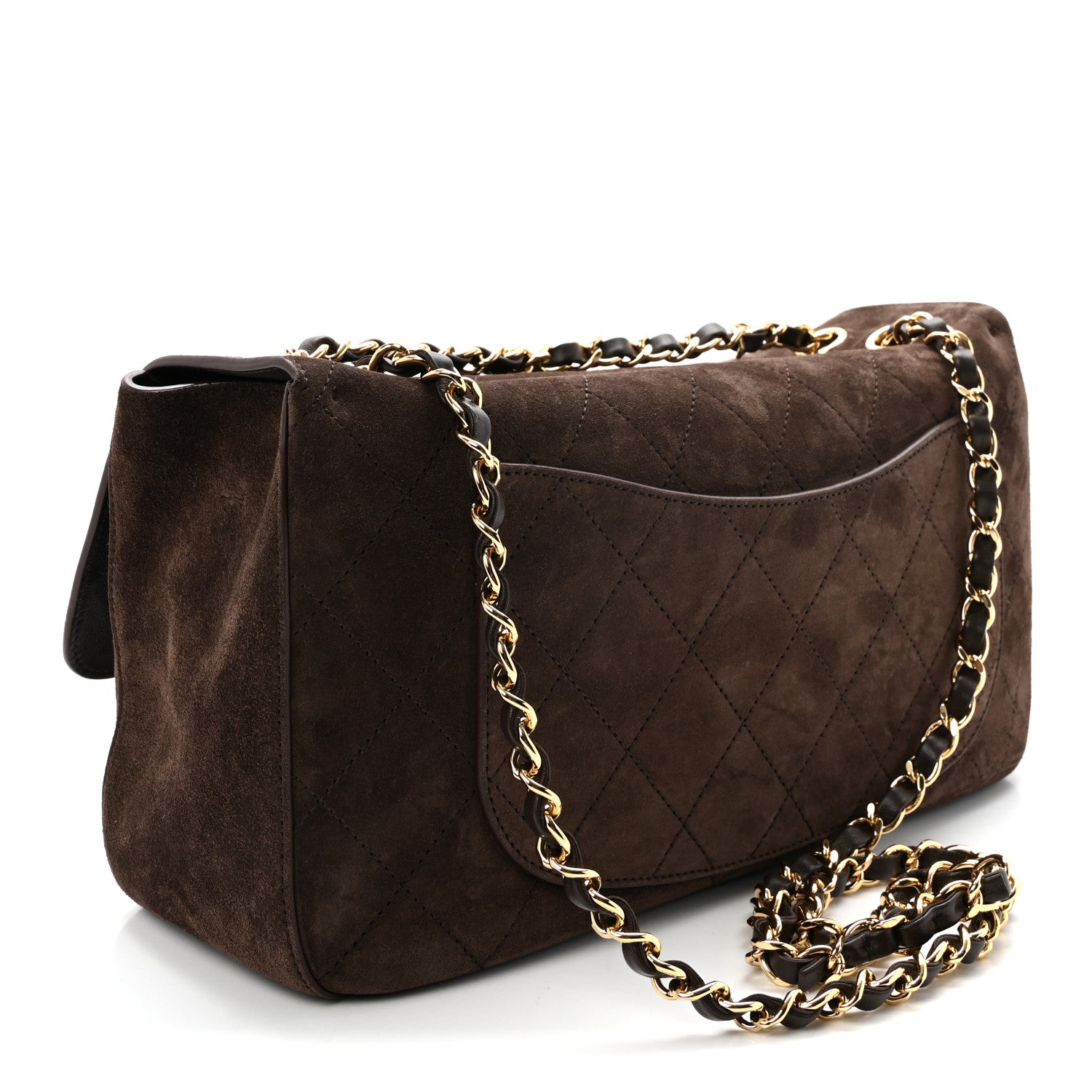 Chanel Suede Calfskin Small Souplissimo Maxi Flap Dark Brown 3 of 10