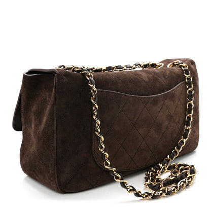 Chanel Suede Calfskin Small Souplissimo Maxi Flap Dark Brown 3 of 10