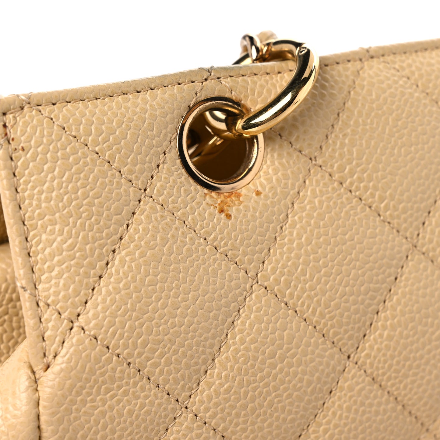 Caviar Quilted Petit Timeless Tote PTT Beige