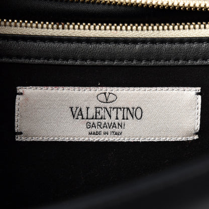 Valentino Garavani Vitello Monogram Kimono 1997 Print Medium Glam Lock Rockstud Flap Black 6 of 12