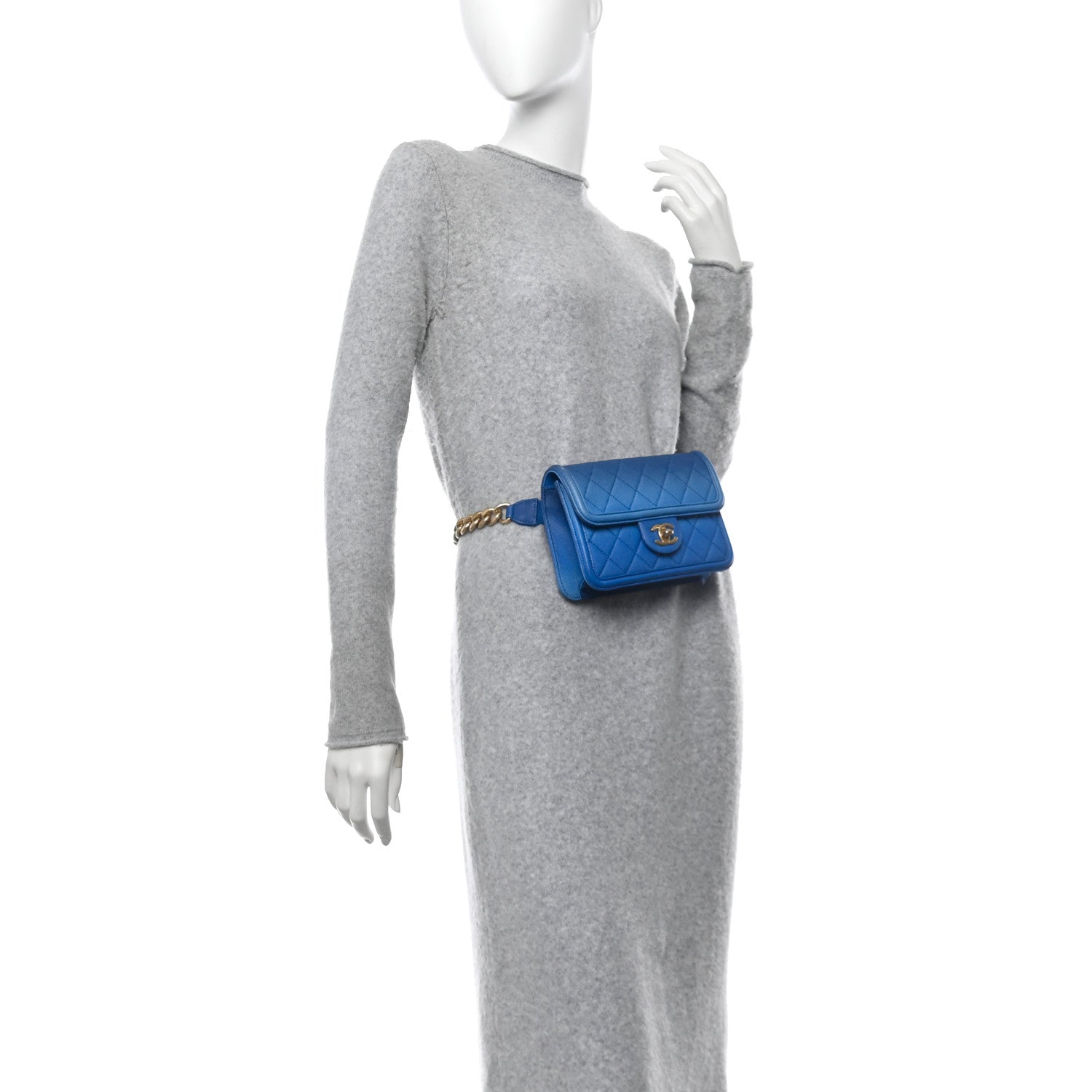 Chanel Caviar Quilted Sunset On The Sea Waist Bag Blue 2 of 12