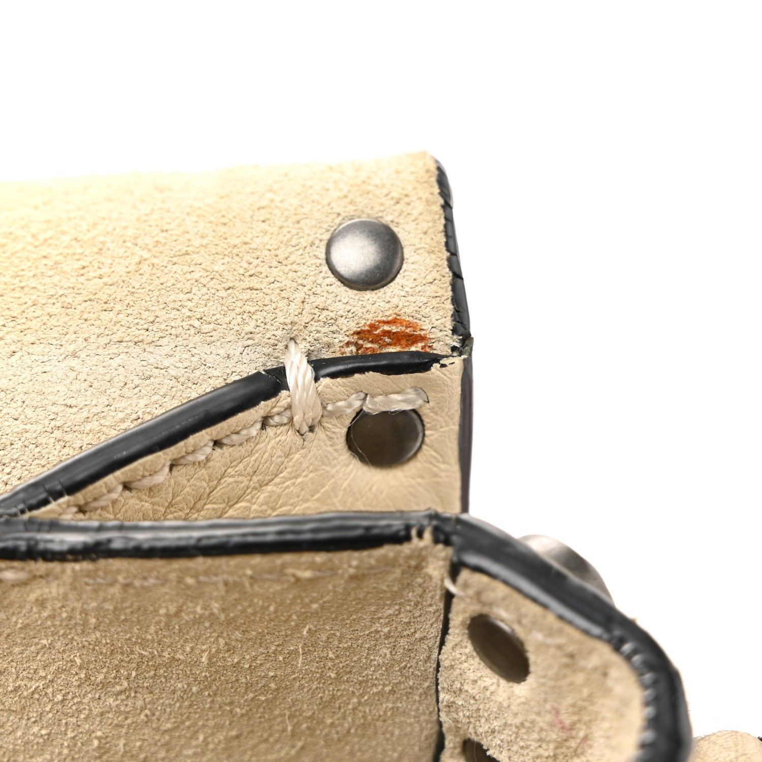Valentino Garavani Pebbled Calfskin Onyx Medium Guitar Strap Rockstud Rolling Flap Saddle Bag Ivory 13 of 14