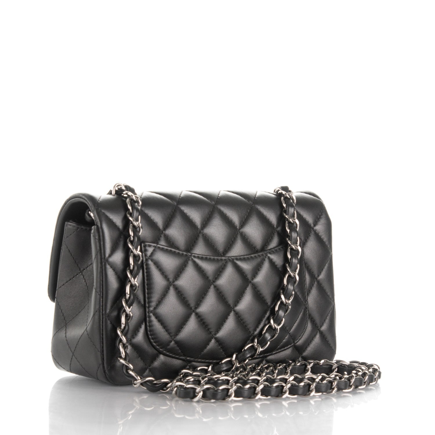 Chanel Lambskin Quilted Mini Rectangular Flap Black 3 of 8