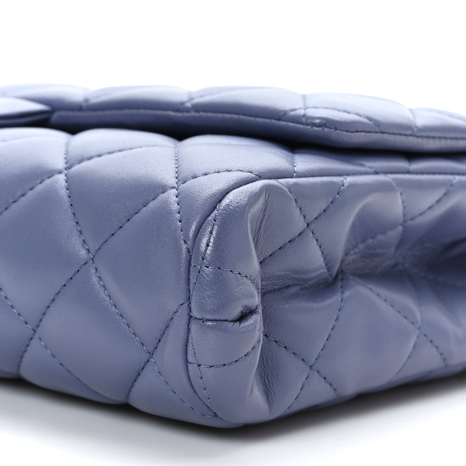 Chanel Lambskin Quilted Clutch with Chain Flap Purple 9 of 9