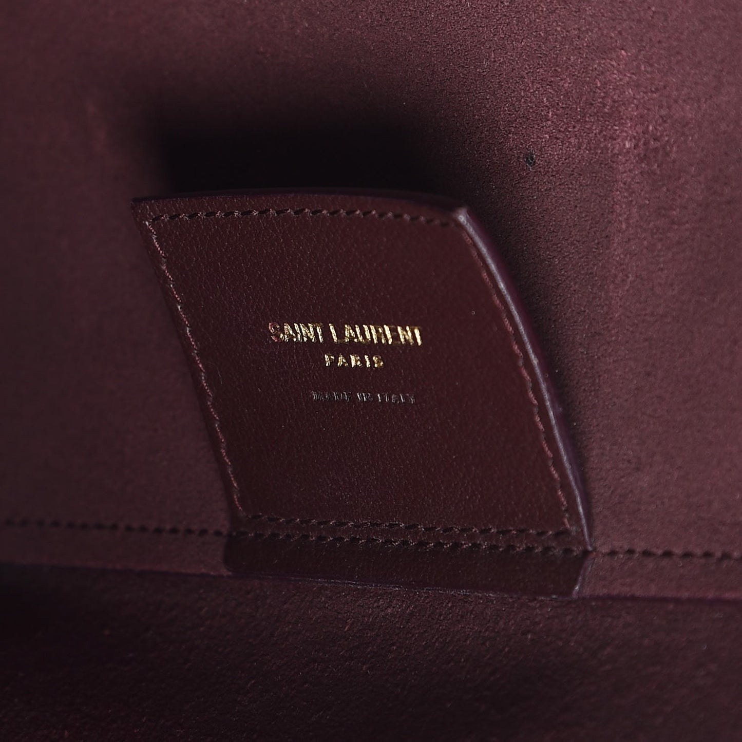 Calfskin Large Shopping Tote Bordeaux
