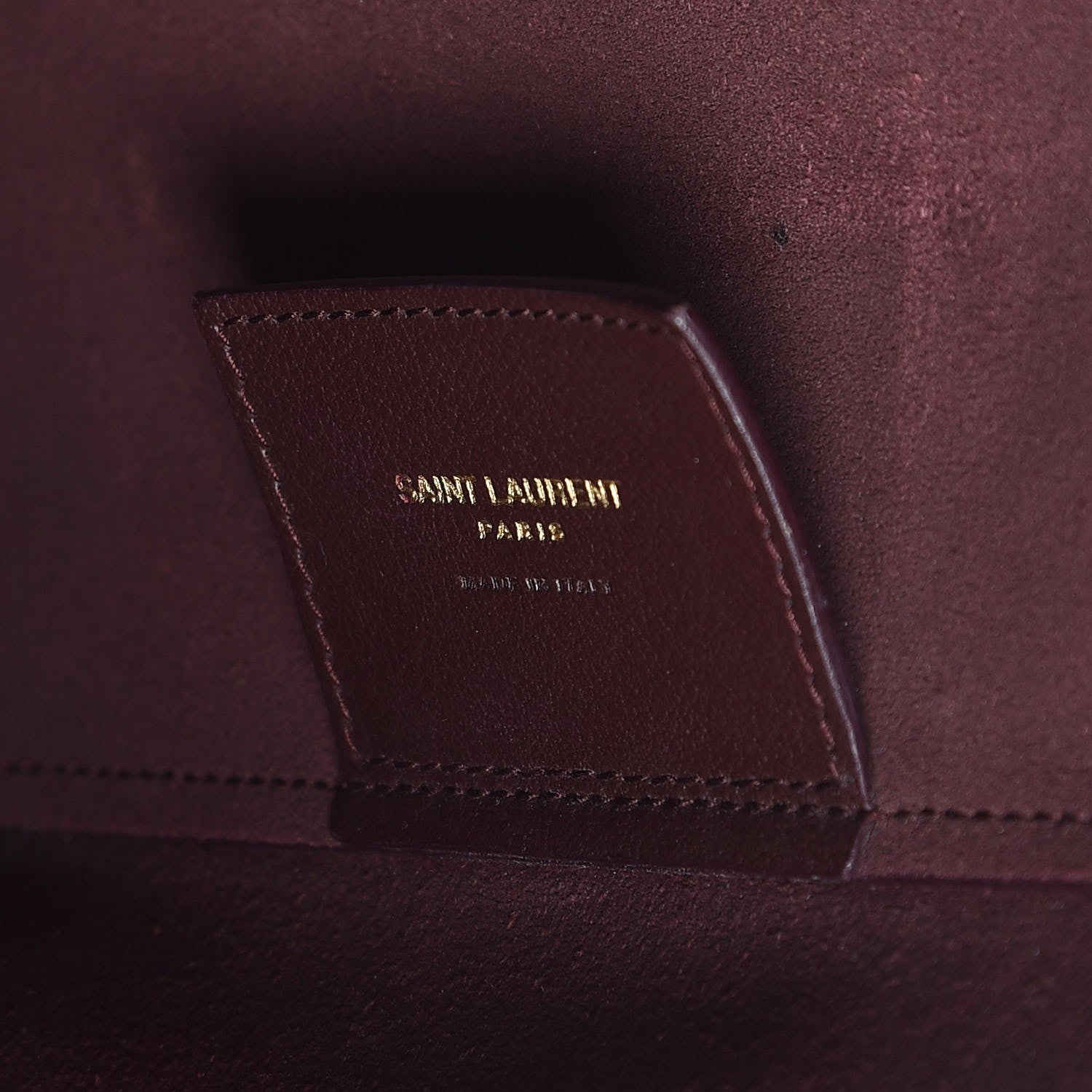 Saint Laurent Calfskin Large Shopping Tote Bordeaux 7 of 8