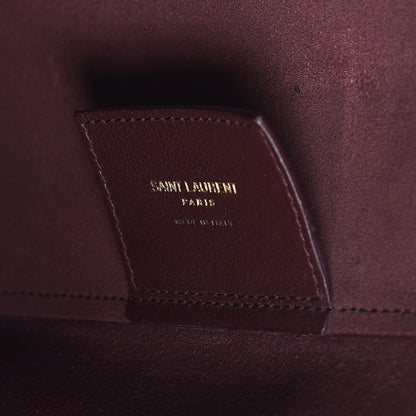 Saint Laurent Calfskin Large Shopping Tote Bordeaux 7 of 8