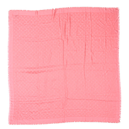 Louis Vuitton Silk Wool Monogram Denim Shawl Pivoine 1 of 3
