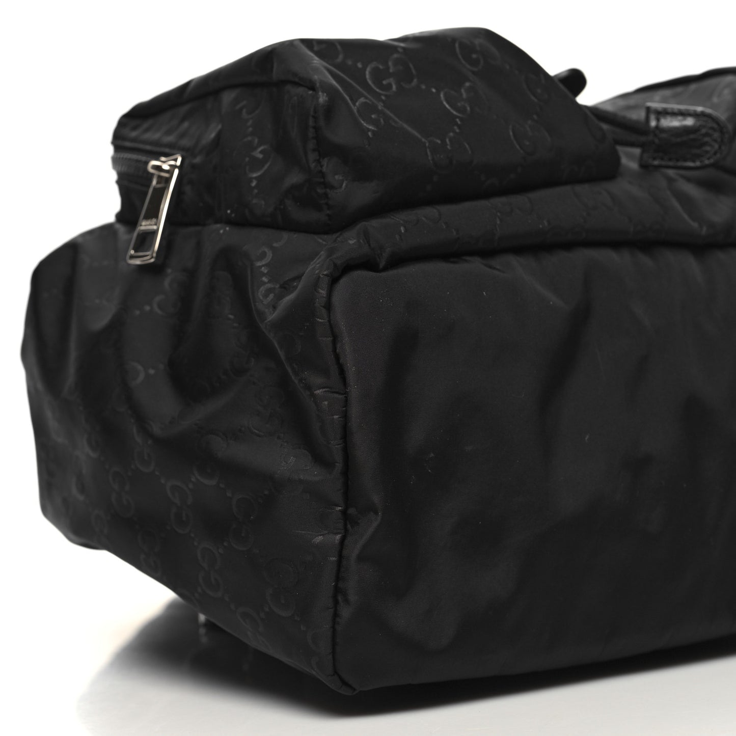 Nylon Monogram Medium Light Single Buckle Backpack Black